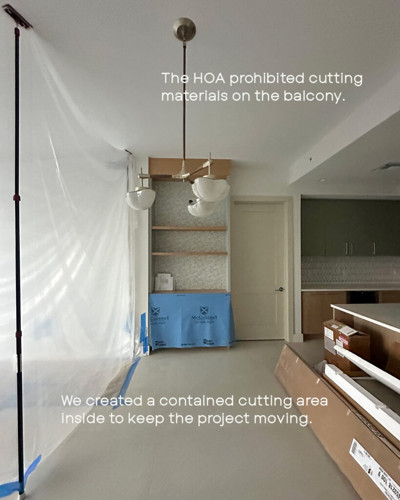 Orshi Wren Interior designer coordinating trades during Tampa Bay home renovation